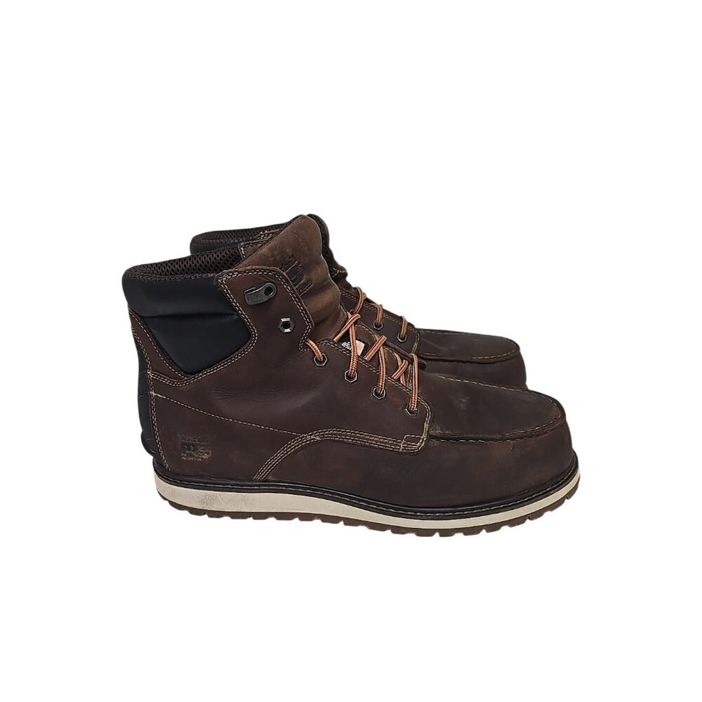 Timberland PRO Men's 6" Irvine ATCP Waterproof Wedge Boots A5NFT Brown Size 13W - Picture 2 of 8
